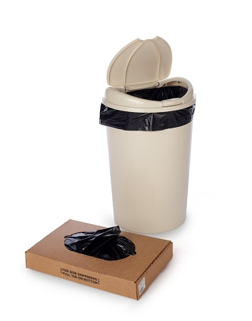 12-16 Gallon Black Trash Bags 24x33 6 Micron 1000 Bags